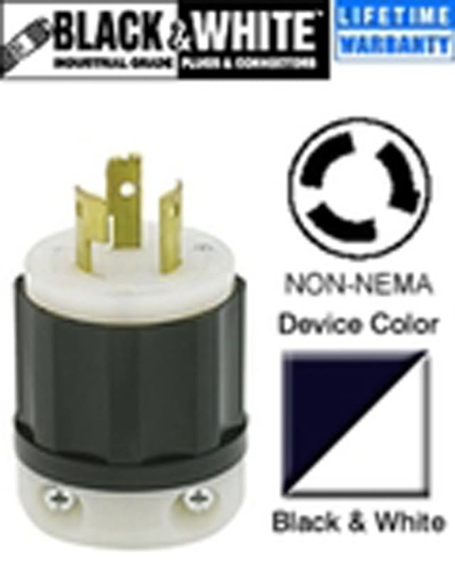 Leviton 9965-C Locking Plug, Non-NEMA, 20A, 125/250V, 3P3W