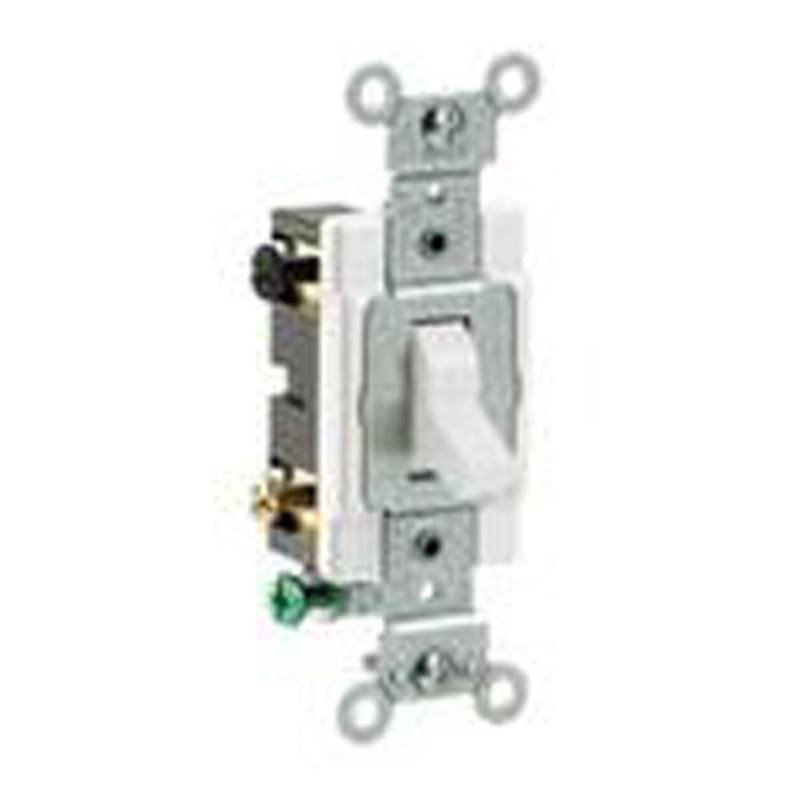 Leviton CS420-2W 4-Way Switch, 20 Amp, 120/27V, White, Side Wired
