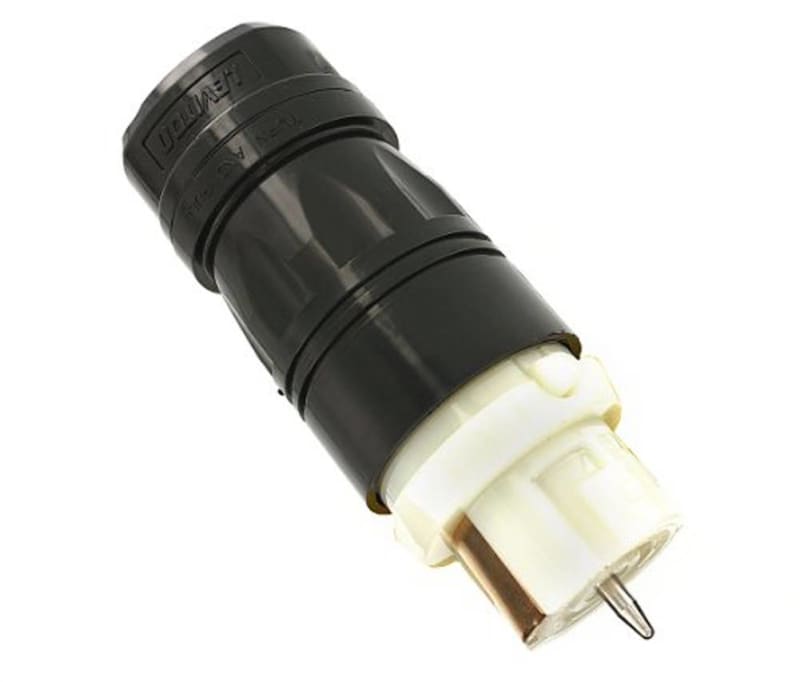 Leviton CS8364C 50 Amp, 3PY 250V AC, Black and White Locking Connector