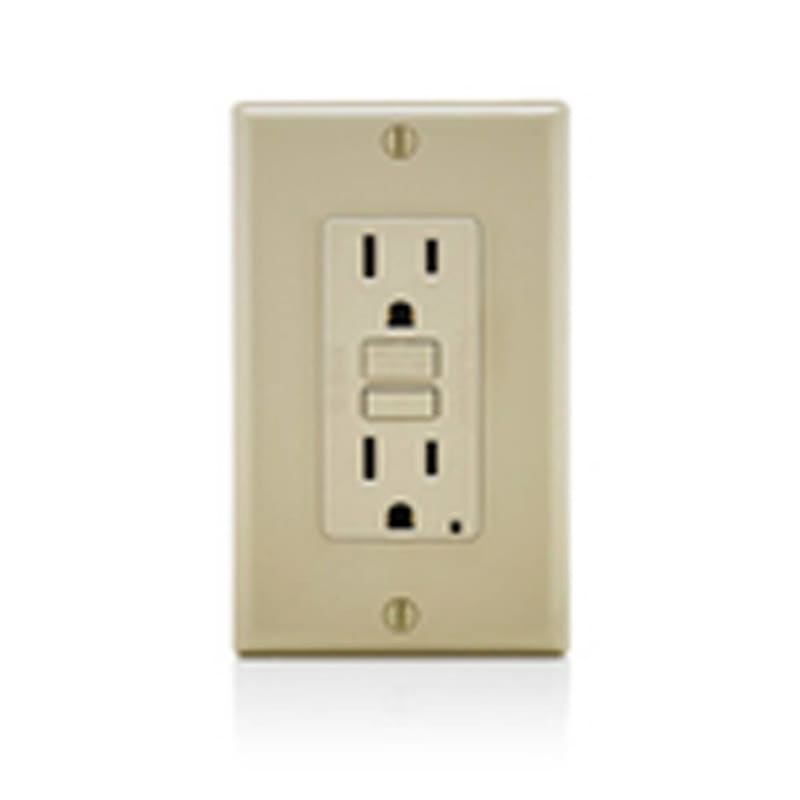 Leviton GFNT1-I GFCI Receptacle, 15A, 125V, Ivory, Narrow Leviton GFNT1-I GFCI Receptacle, 15A, 125V, Ivory, Narrow