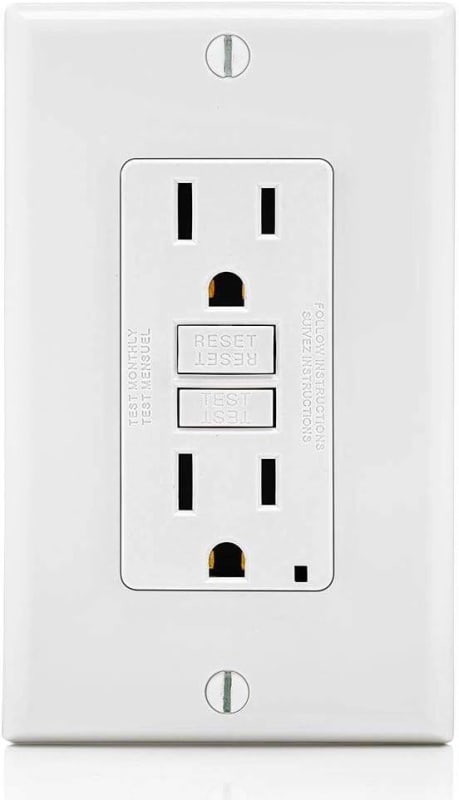 Leviton GFNT1-W GFCI Receptacle, 15A, 125V, White, Narrow Leviton GFNT1-W GFCI Receptacle, 15A, 125V, White, Narrow