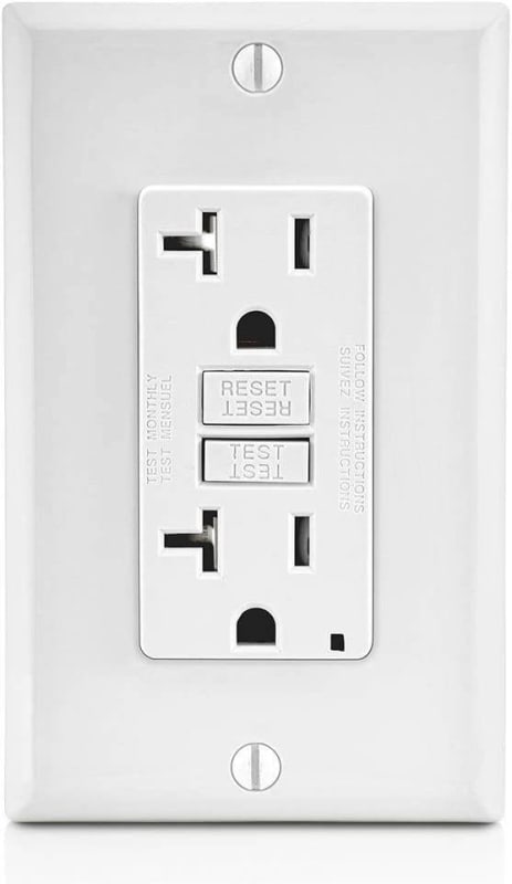 Leviton GFTR2-W Tamper Resistant GFCI Receptacle, 20A, 125V , White