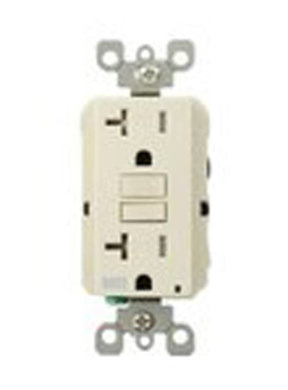 Leviton Tamper/Weather Resistant GFCI Receptacle, 20A, 125V, Light Almond Leviton Tamper/Weather Resistant GFCI Receptacle, 20A, 125V, Light Almond