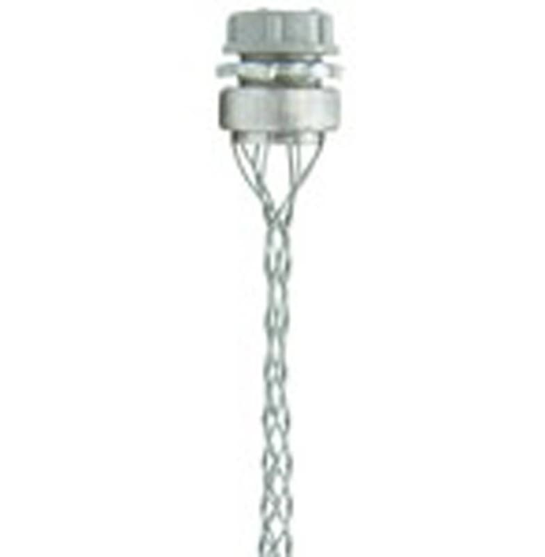 Leviton Strain-Relief Grip, Galvanized Steel Grip, 1/2", Length: 4.5", Steel