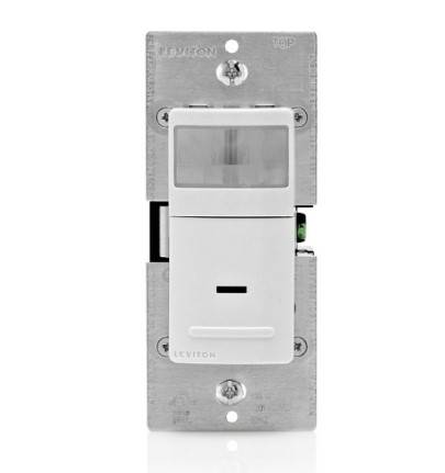 Leviton IPV0R-1LZ PIR Occupancy Sensor, Remote, White