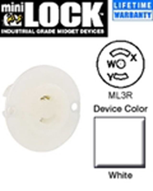 Leviton ML3-PER Flanged Outlet, 15A, 125V, 3P3W Leviton ML3-PER Flanged Outlet, 15A, 125V, 3P3W