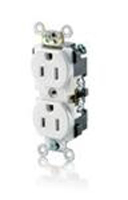 Leviton TBR15-W 15 Amp, 125 Volt, Narrow Body NEMA 5-15R, White Leviton TBR15-W 15 Amp, 125 Volt, Narrow Body NEMA 5-15R, White