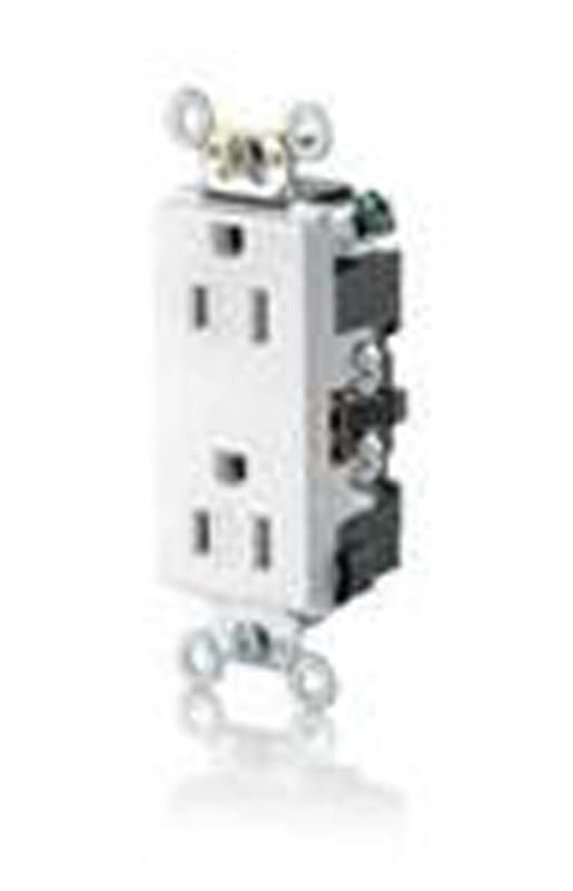 Leviton TDR15-W 15 Amp, 125 Volt, Decora NEMA 5-15R, White Leviton TDR15-W 15 Amp, 125 Volt, Decora NEMA 5-15R, White