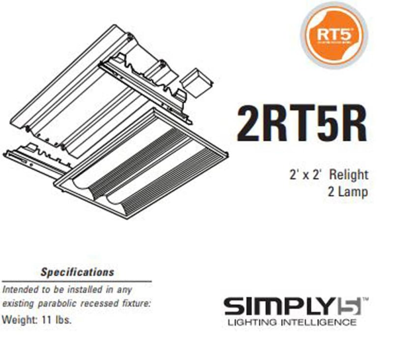 Lithonia Lighting 2RT5R-14T5-MVOLT-GEB95-LP835 2' x 2' Relight