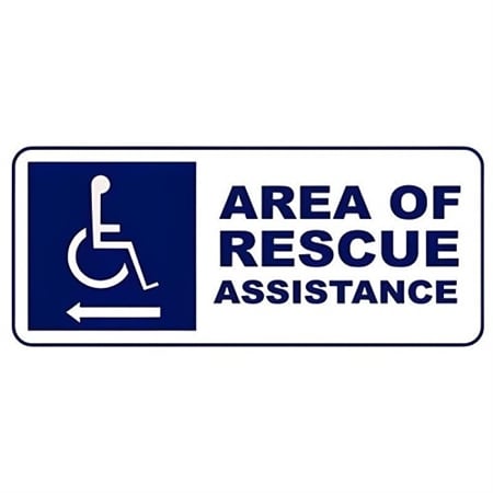 Cornell SN-P42L Left Arrow Area Rescue Sign