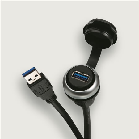 4901130300 usb 30 panel connector with m22 thread