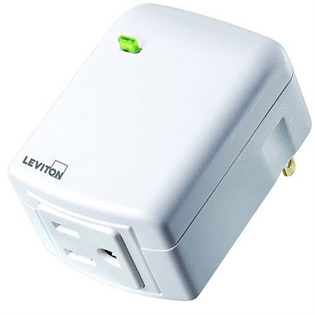 Leviton DZPA1-2BW Indoor Decora Smart Plug-In Outlet with Z-Wave