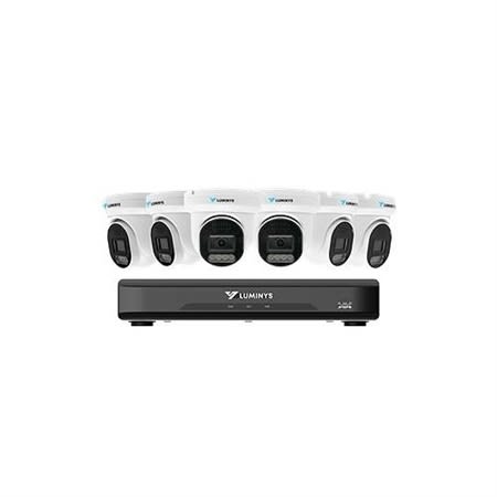 Luminys K56-8L1A2 LumiLuxLite IP Kit, Includes 8-Channel 5MP NVR with 2TB HDD and (6) 5MP LumiLuxLite Turret Cameras