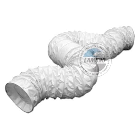 219l ducting vinyl flexible 4 dia 50' long white