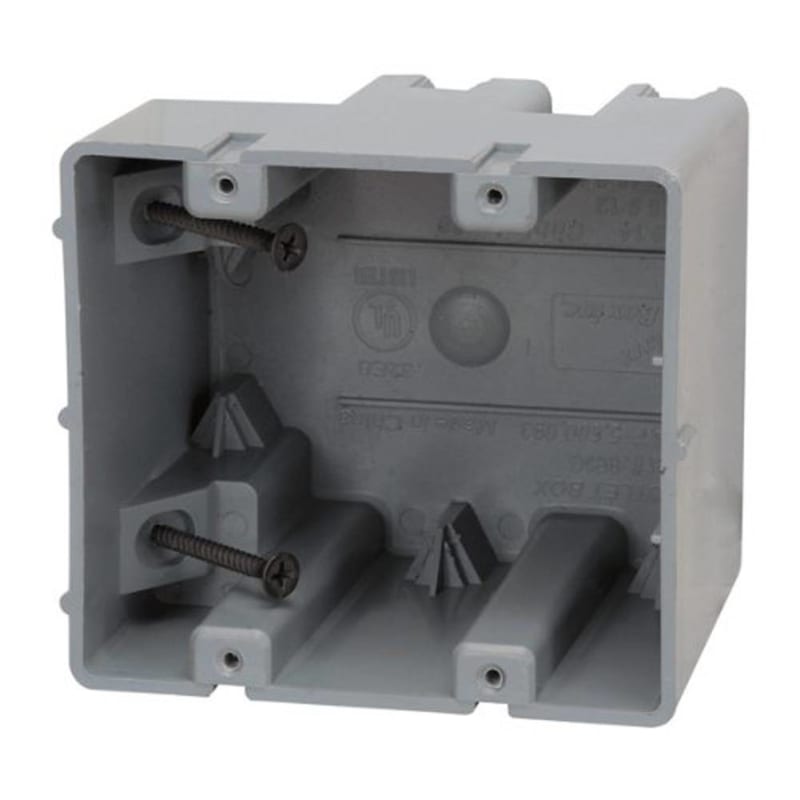 Madison Electric Products Two Gang Device Box with Depth Adjustable, Heavy Duty