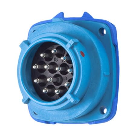 03a8001 15a pin & sleeve inlet 11p+g blue