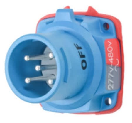 mel 6318047 dsn20 inlet277480v 3p+n+e 20 amp dsn20