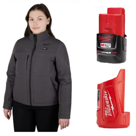 234g21xl m12™ women's heated axis™ jacket kit gray
