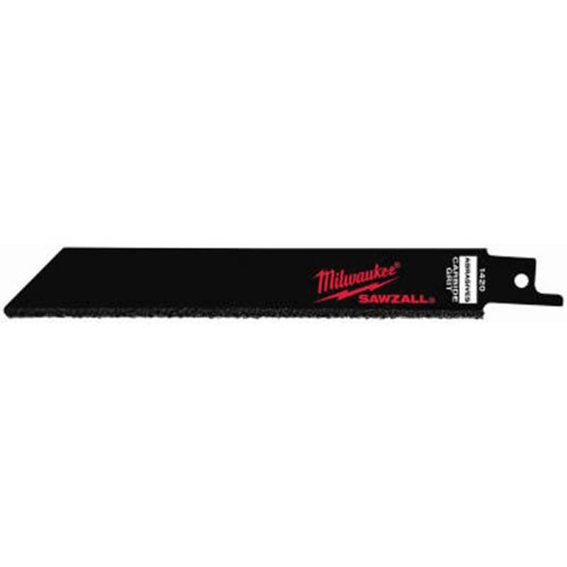 Milwaukee 48-00-1420 Sawzall Blade Tungsten Carbide 6-Inch Length Milwaukee 48-00-1420 Sawzall Blade Tungsten Carbide 6-Inch Length