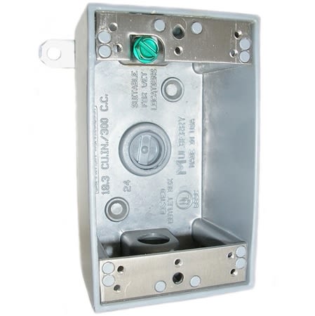 30221 weatherproof outlet box 1gang (5) 12 outlets