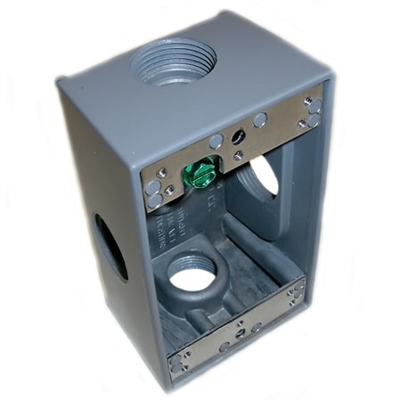 30224 weatherproof outlet box 1gang (5) 34 outlets