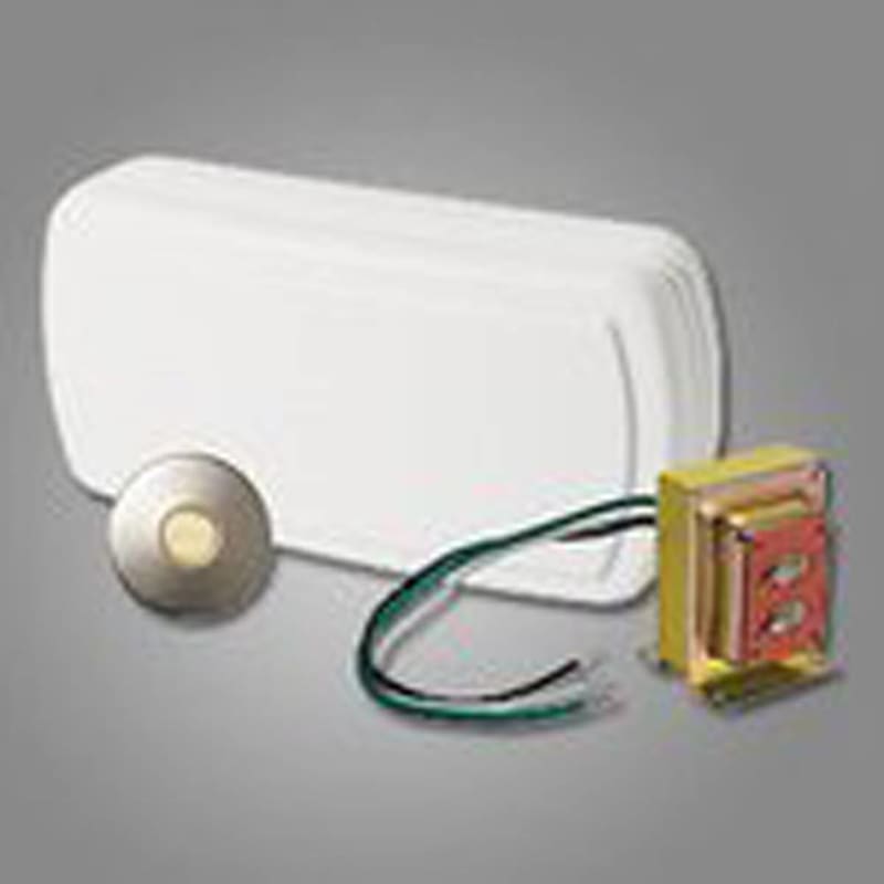 Nutone Wired Chime Kit, (1) Pushbutton, (2) Note Chime, Surface Mount, White