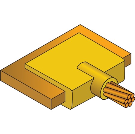 ljceg2c moldcable to buslughorz tee cable tap