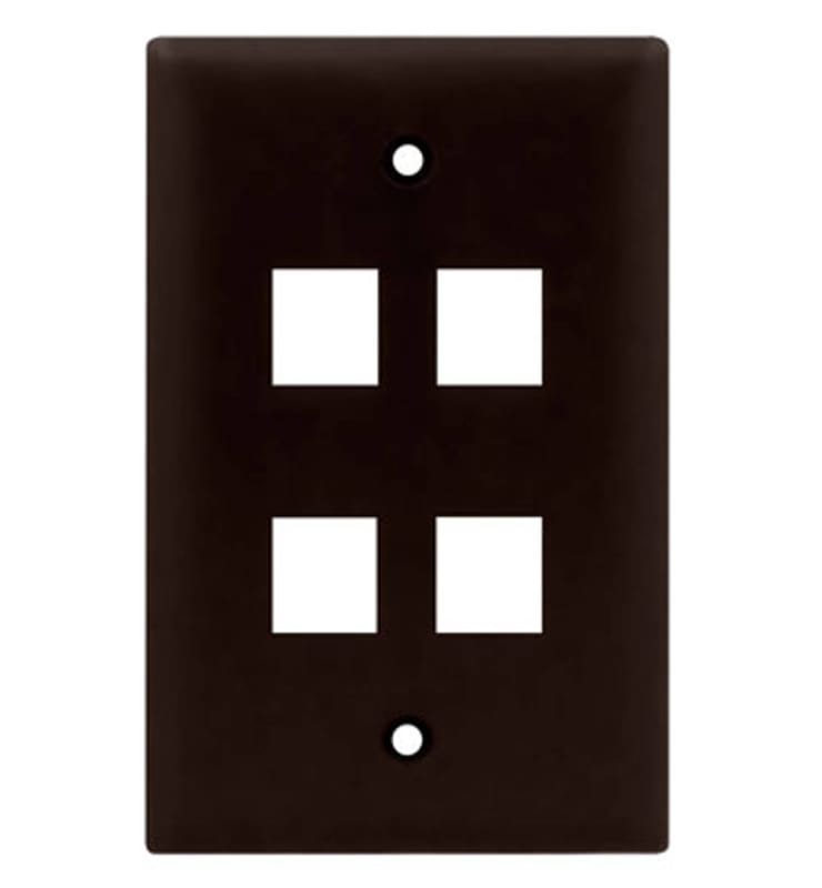 On-Q WP3404-BR 1G Wall Plate 4Port Br M10