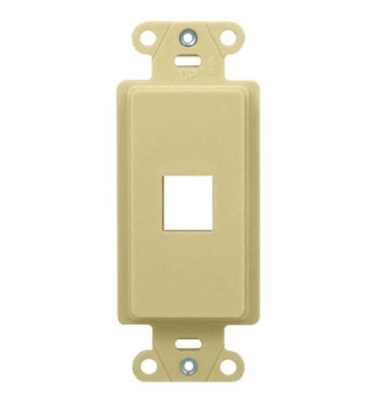 On-Q WP3411-IV 1-Gang Outlet Strap; Wall Box, (1) Keystone, High Impact Flame Retardant Plastic, Ivory