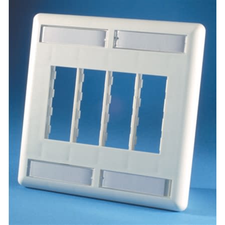 40300554 tracjack faceplate eightport (dual gang)