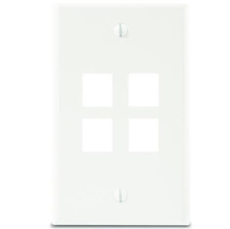 ksfpr4 wallplate techchoice box mount 4port 1gang