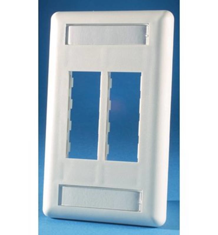 Ortronics 4-Port TracJack Faceplate, Fog White OR-40300546