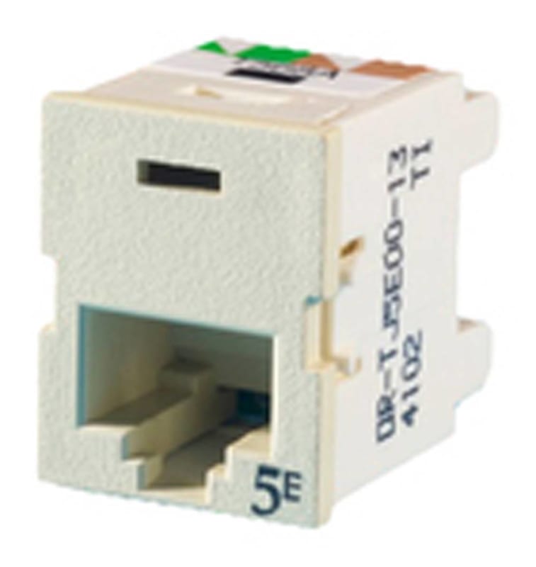 Ortronics OR-TJ5E00-13 Ivory Category 5e Snap in Connector, TracJack