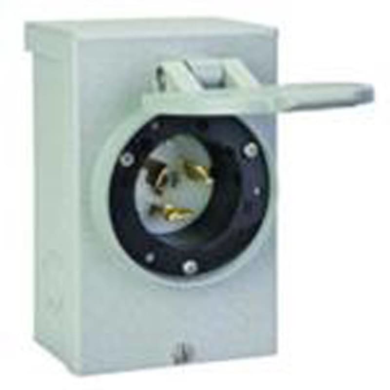Reliance Controls PB50 50-Amp (CS6375) NEMA 3R Power Inlet Box,Gray Reliance Controls PB50 50-Amp (CS6375) NEMA 3R Power Inlet Box,Gray