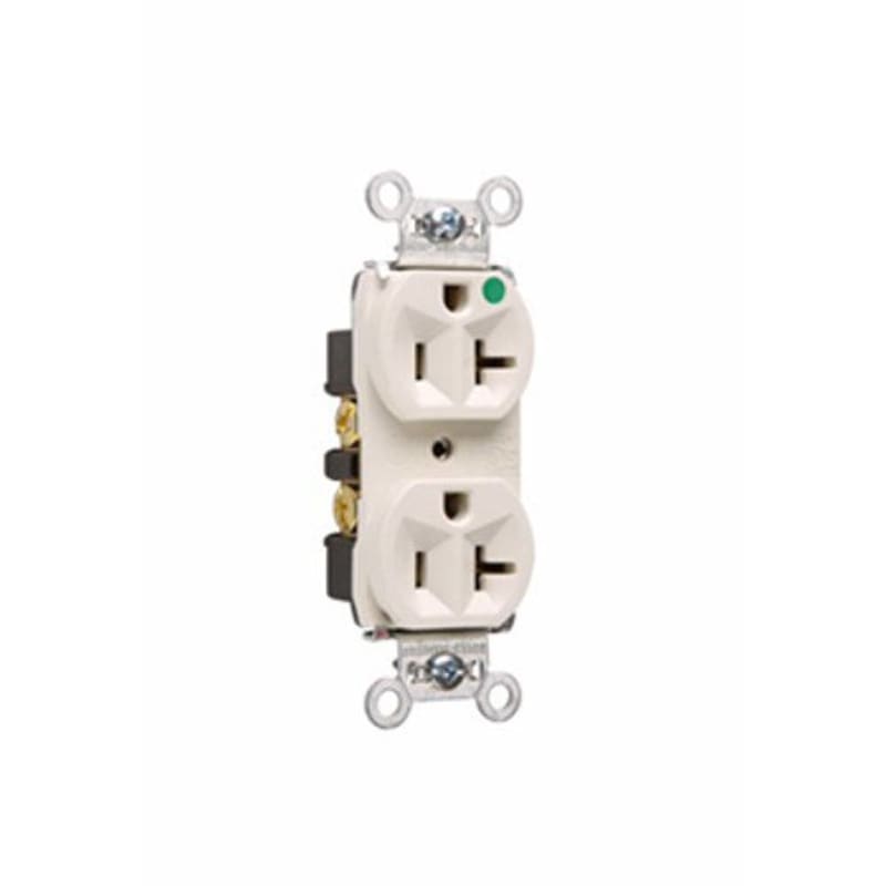 Pass ; Seymour 8300-HLA Hospital Grade Duplex Receptacle; 20 Amp, 125 Volt AC, 2-Pole, 3-Wire, NEMA 5-20R NEMA, Wall Pass ; Seymour 8300-HLA Hospital Grade Duplex Receptacle; 20 Amp, 125 Volt AC, 2-Pole, 3-Wire, NEMA 5-20R NEMA, Wall