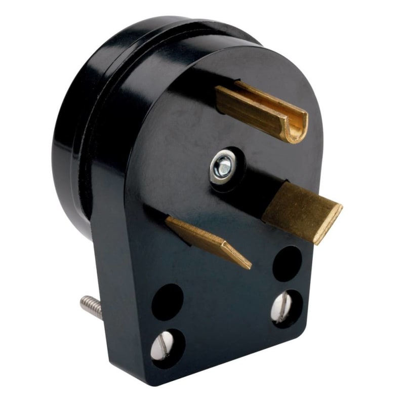 Legrand - Pass & Seymour 83CC4 30-A 125-V Angled Travel Trailer Plug, 2 Pole Legrand - Pass & Seymour 83CC4 30-A 125-V Angled Travel Trailer Plug, 2 Pole