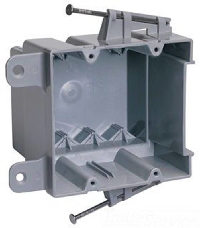 Pass ; Seymour P2-35-RAC 2 Gang Plastic Outlet Box