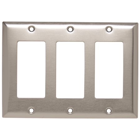 ss263 decoratorgfci wallplate 2gang stainless stee
