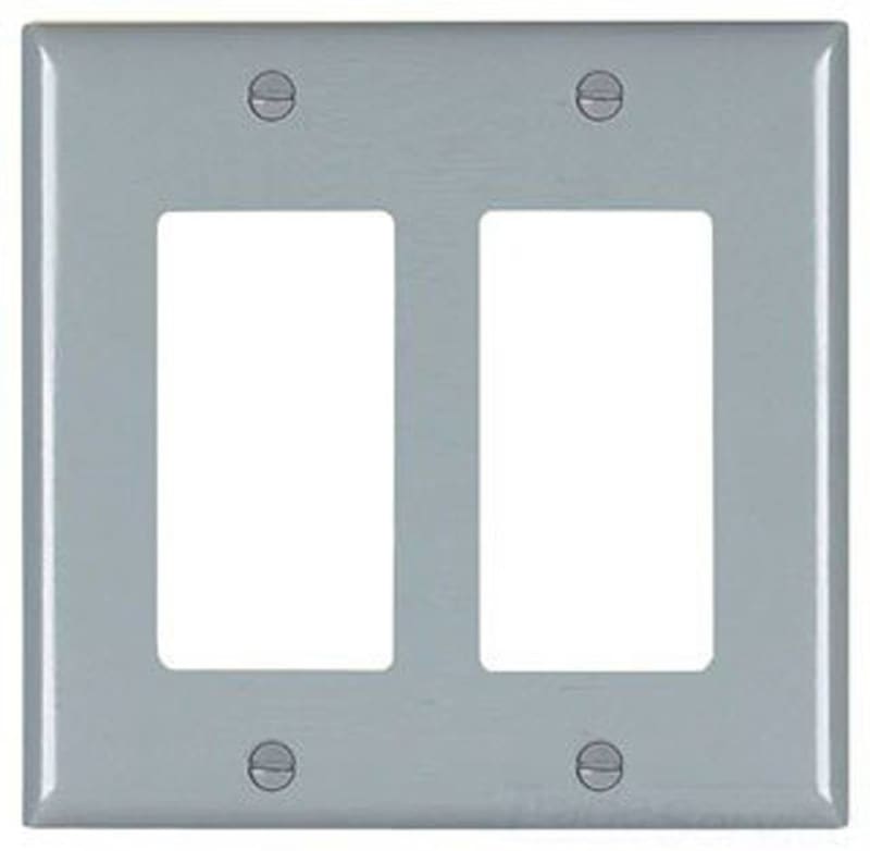 TP262GRY Gray Decorator Openings Wallplate 2-Gang
