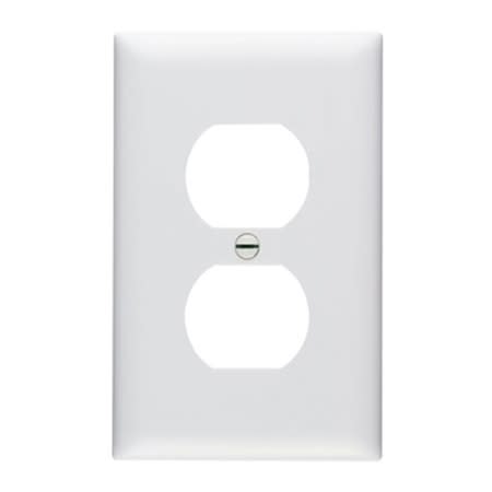 tp8w duplex receptacle wallplate 1gang nylon white