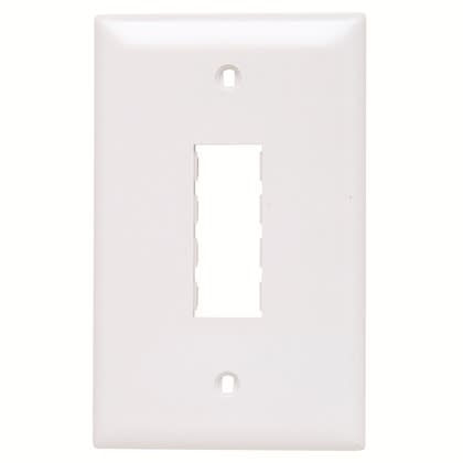 Pass & Seymour TPD2-W 1-Gang 2-Port White Data Communication Wallplate