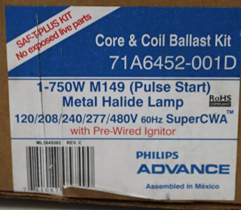 Philips Advance Metal Halide Ballast, Pulse Start, 750W, 120-277/480V Philips Advance Metal Halide Ballast, Pulse Start, 750W, 120-277/480V