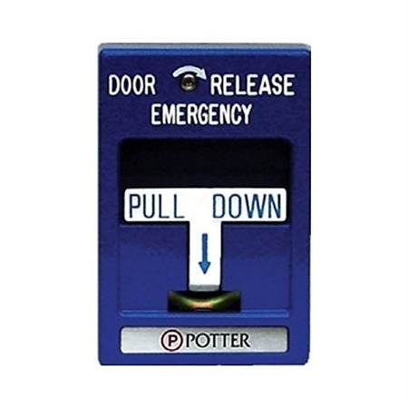 Potter 1000609 Evacuation RMS-1T SPST Pull Station, Blue