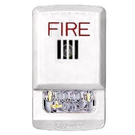 Potter PE-HSW PE-HS Series LED Horn Strobe, Wall Mount, FIRE Label, White