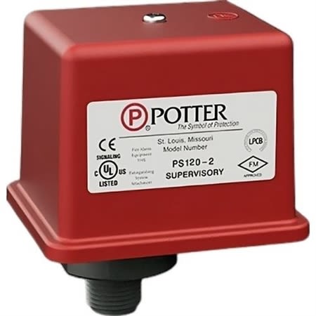 Potter 1341208 / PS120-2 Brass Pressure Switch, SPDT