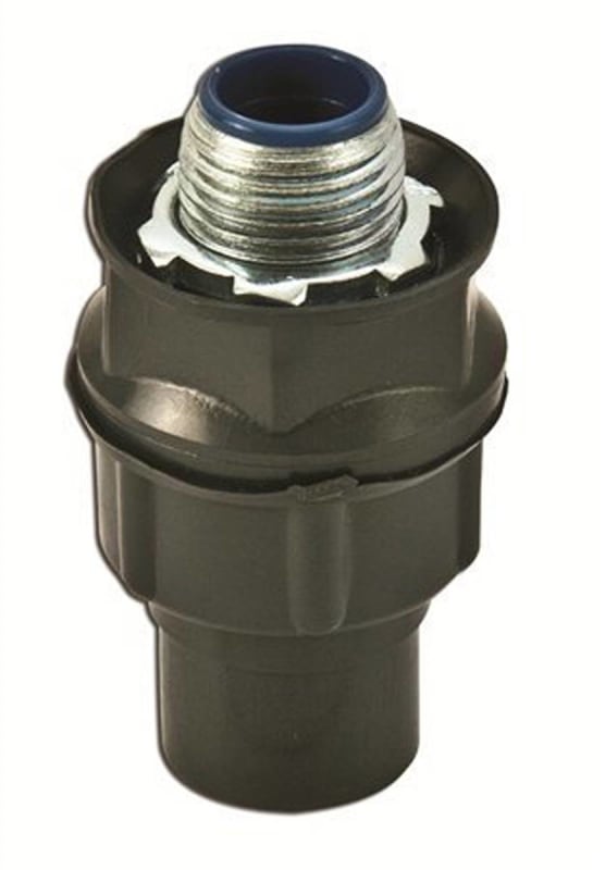 Plasti-Bond PR5332 Liquidtight Connector, Straight, 1/2", PVC Coated Steel Plasti-Bond PR5332 Liquidtight Connector, Straight, 1/2", PVC Coated Steel