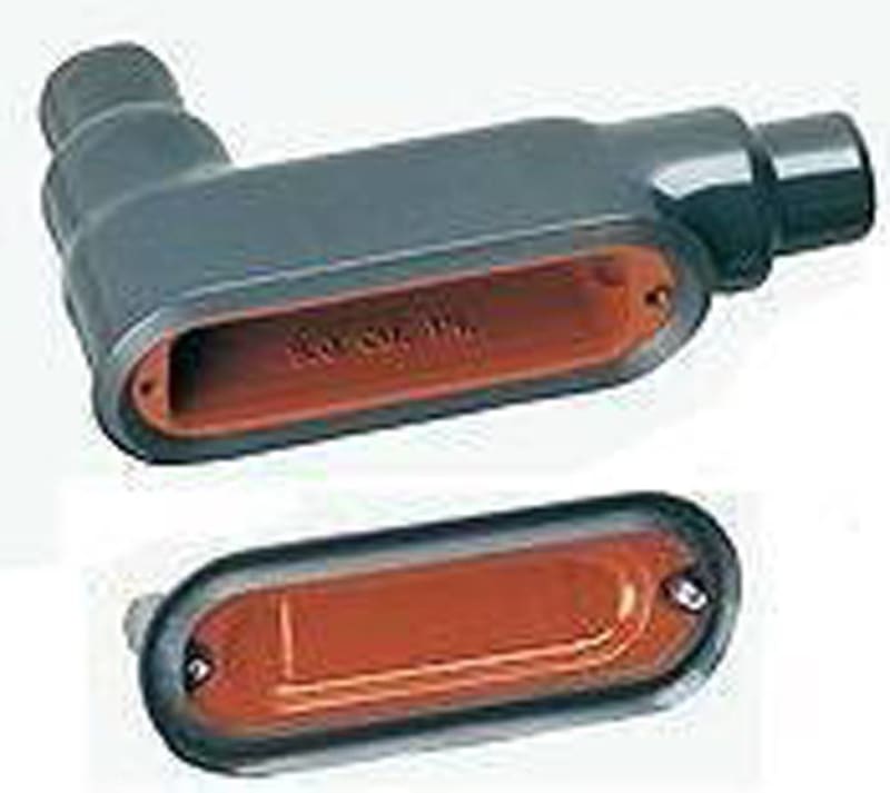 Plasti-Bond PRHLB68 Conduit Body, Type: LB, FM8, 2", PVC Coated Iron
