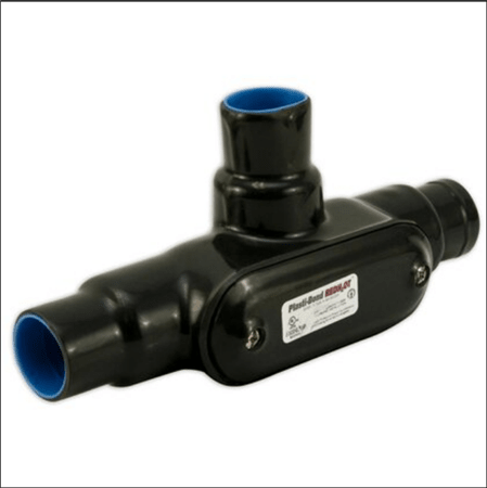 Plasti-Bond PRHT18 Conduit Body, Type: T, FM8, Size: 1/2", PVC Coated Iron