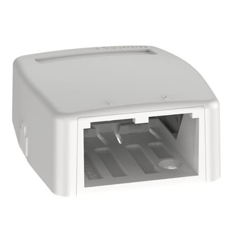 cbxq2wha minicom® surface mount box 2port white cbxq2wha minicom® surface mount box 2port white