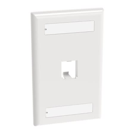 cfpl1why minicom® classic faceplate 1port white